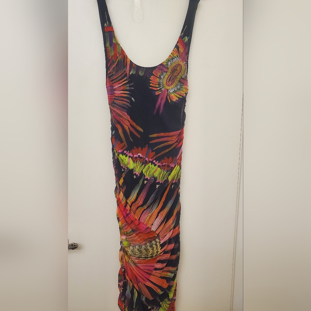 Jean Paul Gaultier Black feather cocktail dress size L